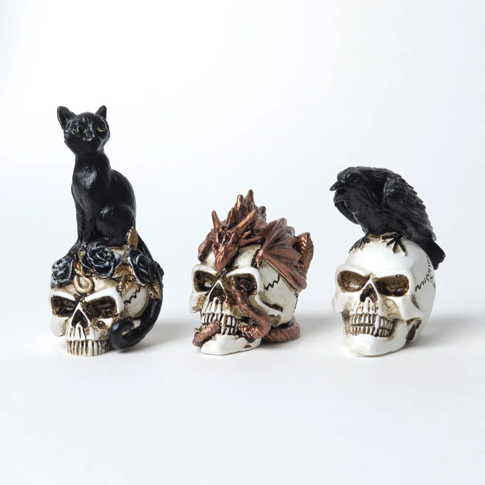 1.5" Miniature Skull Statue - Dragon Keeper