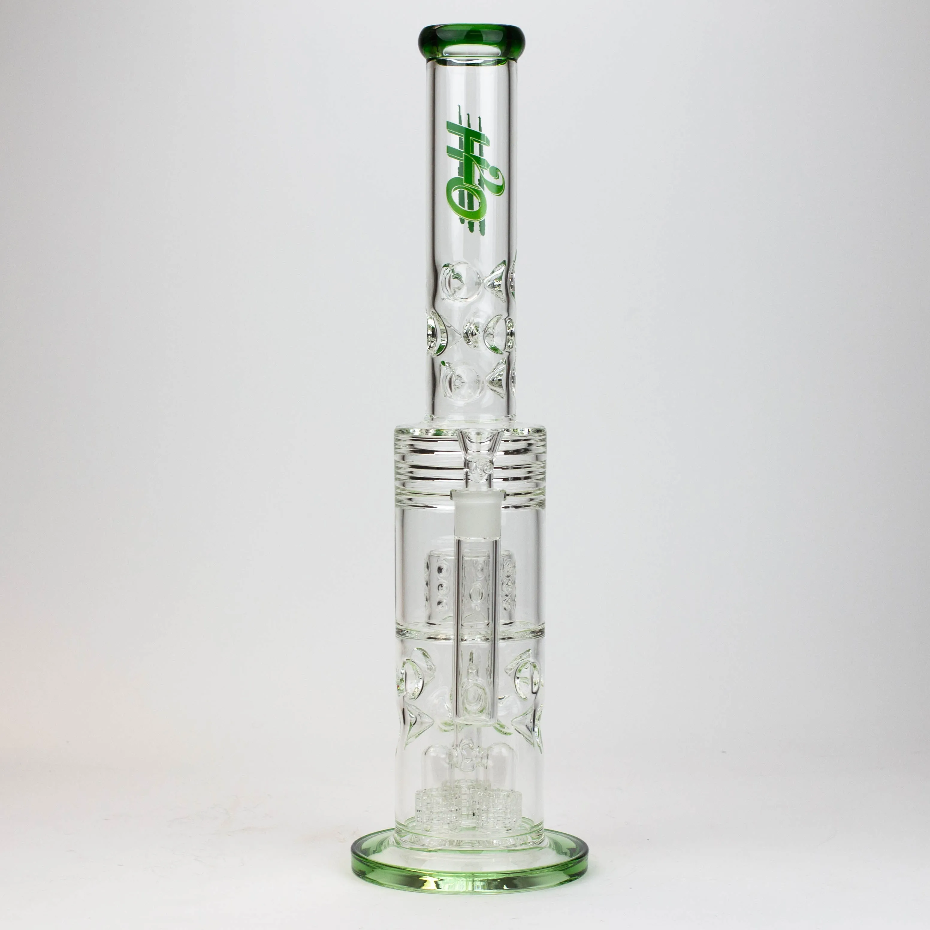 18" Water Bong Thriple Mini Showerhead Perc