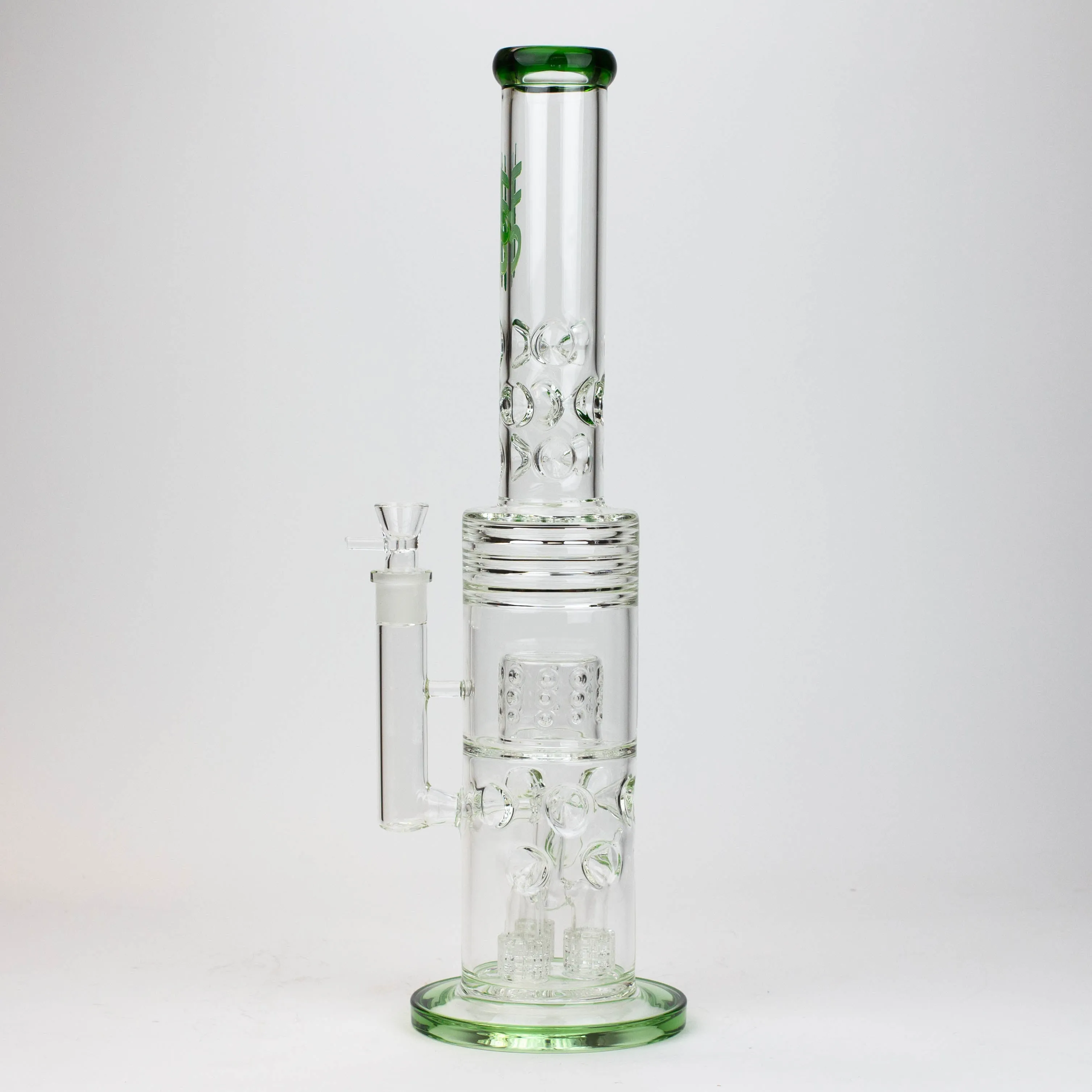 18" Water Bong Thriple Mini Showerhead Perc