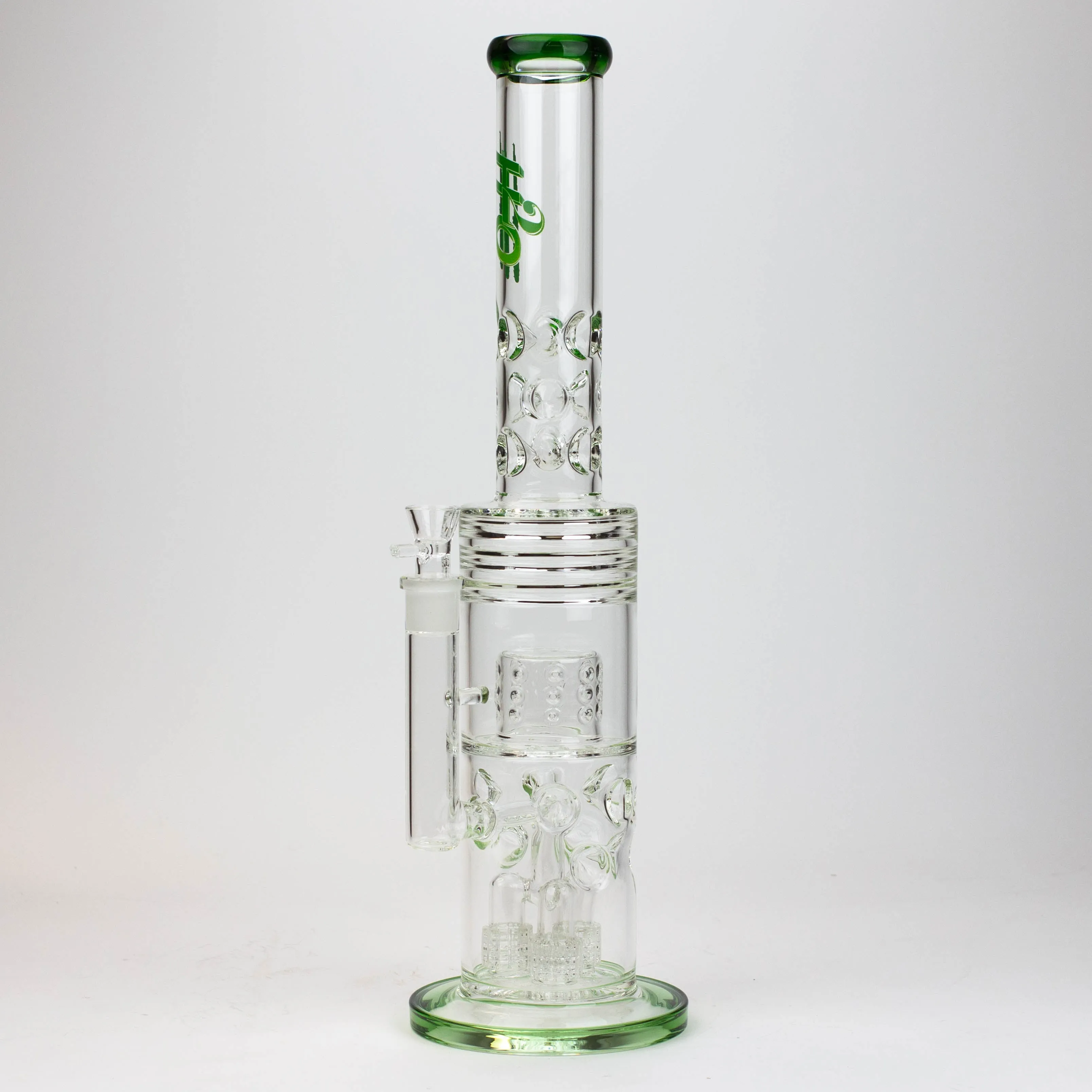 18" Water Bong Thriple Mini Showerhead Perc