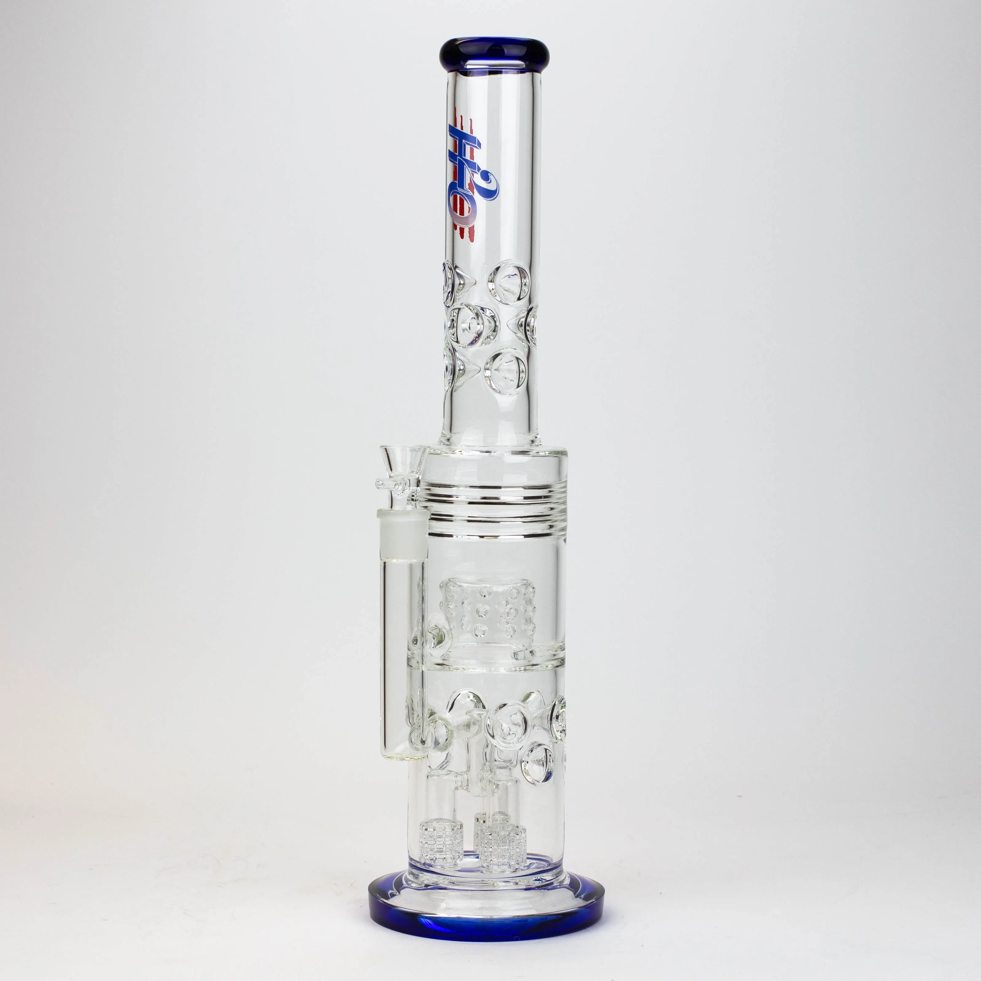 18" Water Bong Thriple Mini Showerhead Perc