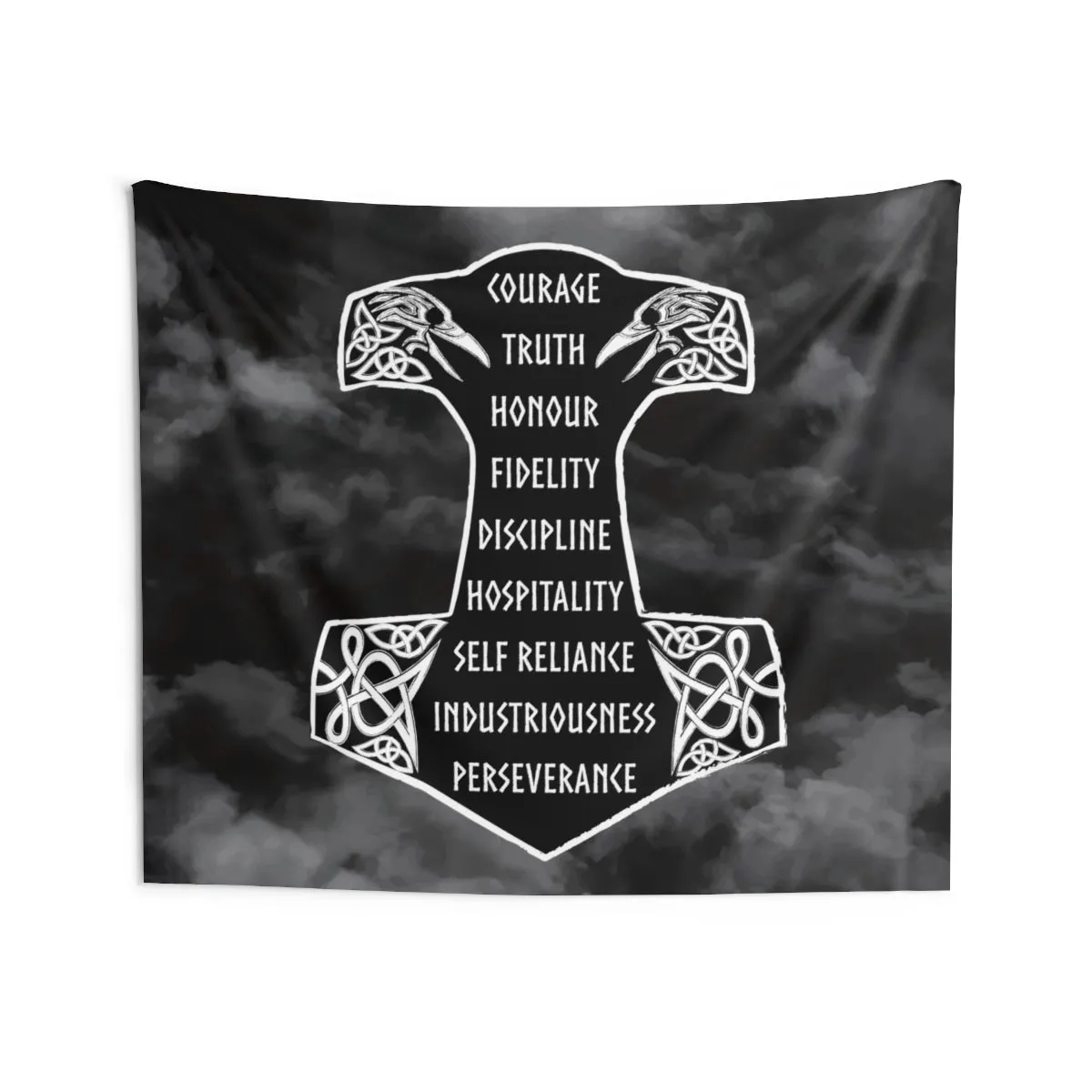 9 Noble Virtues Ásatrú Wall Tapestry