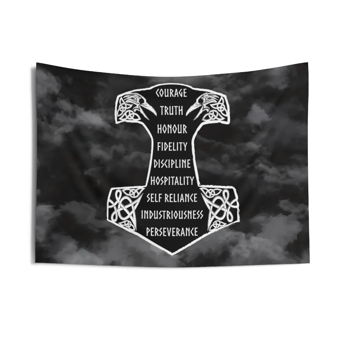 9 Noble Virtues Ásatrú Wall Tapestry