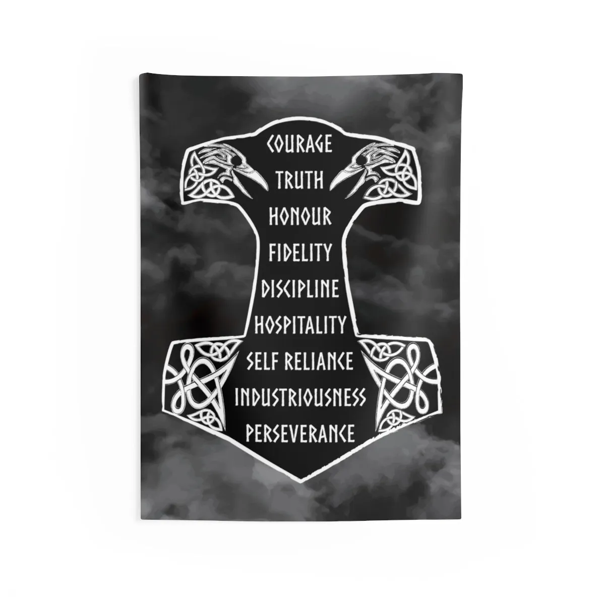 9 Noble Virtues Ásatrú Wall Tapestry