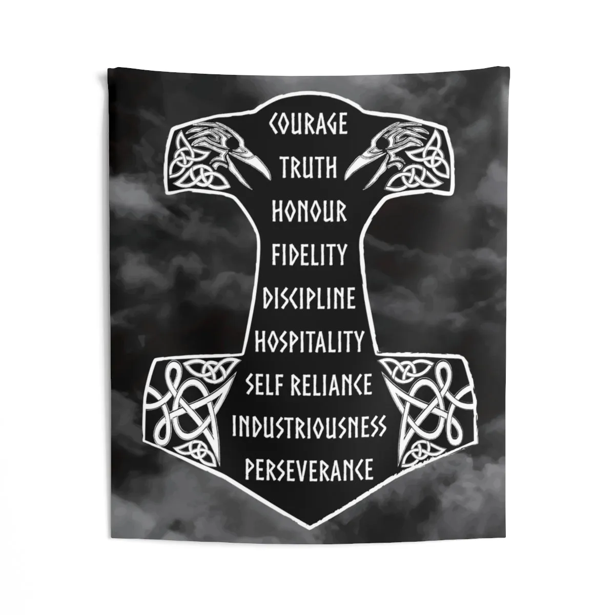 9 Noble Virtues Ásatrú Wall Tapestry