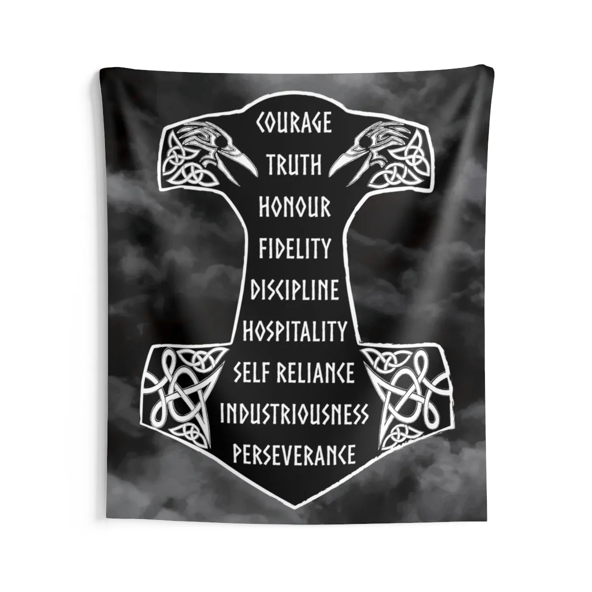 9 Noble Virtues Ásatrú Wall Tapestry