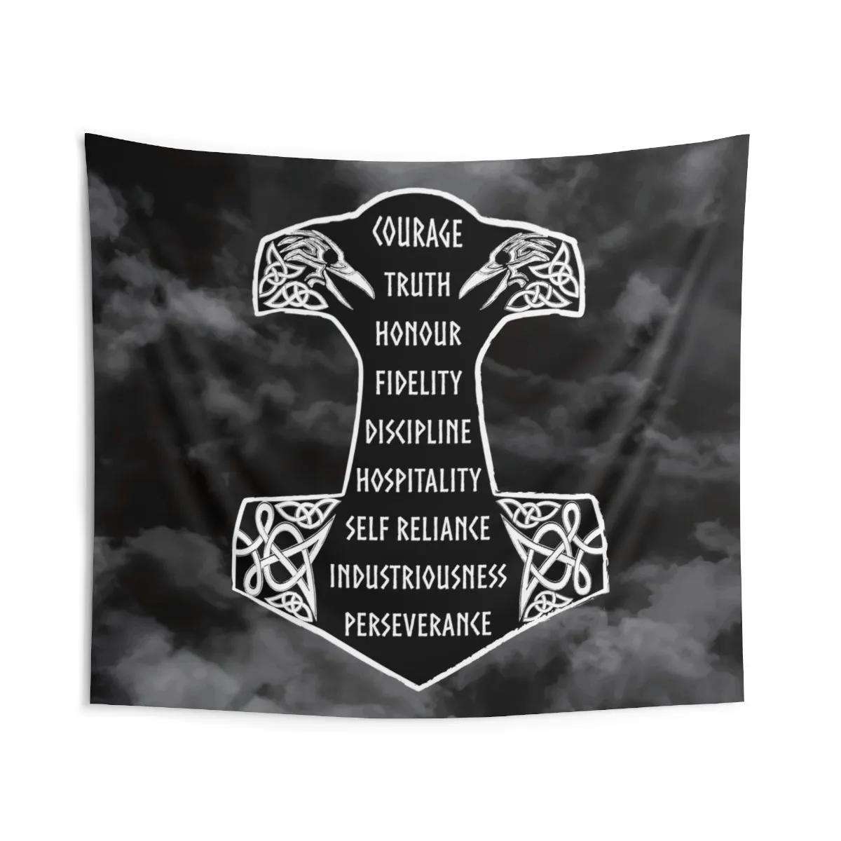 9 Noble Virtues Ásatrú Wall Tapestry