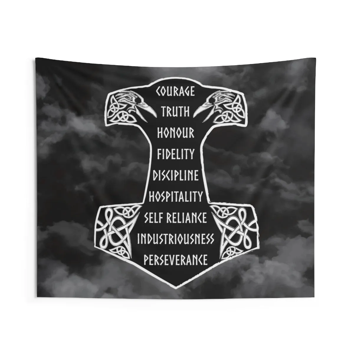 9 Noble Virtues Ásatrú Wall Tapestry