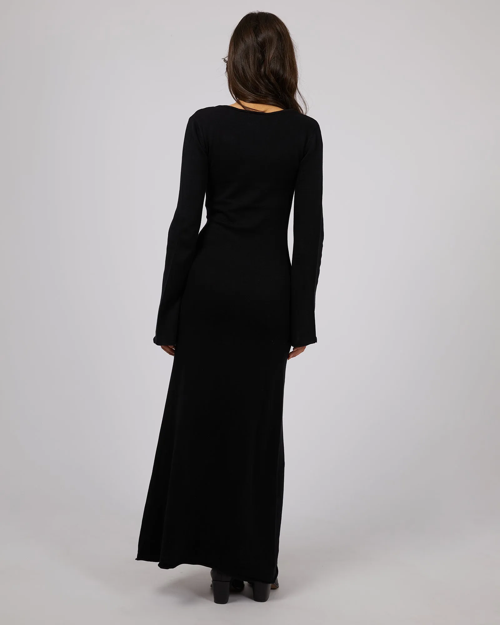 All About Eve Knit L/S Dress Black