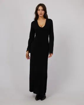 All About Eve Knit L/S Dress Black