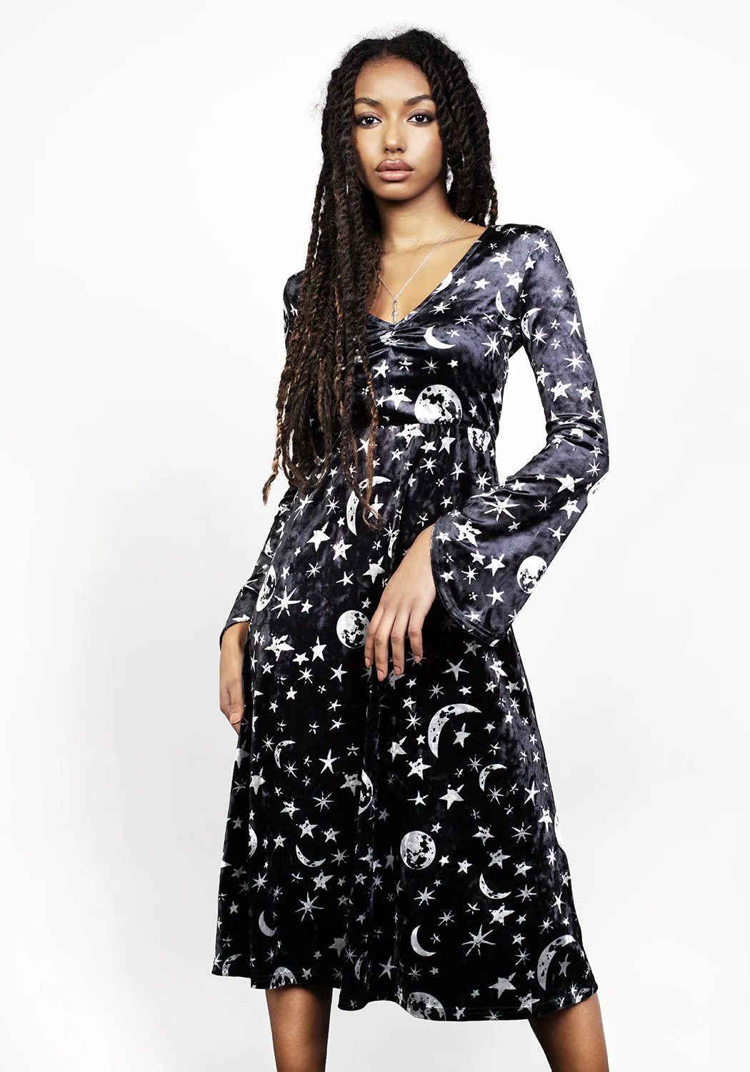 ALLNIGHTER VELVET MIDI DRESS