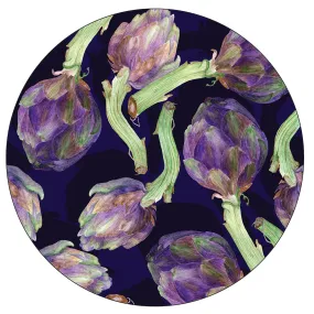 Artichoke Delight Round Art Coasters - Set of 4