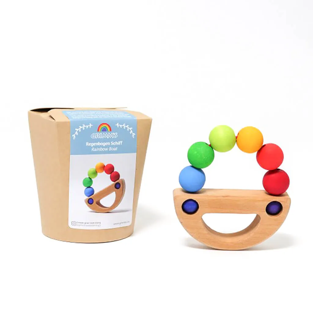 Authentic Grimm's Grasping Toy Rainbow Boat