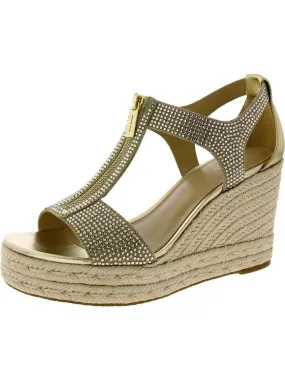 Berkley Womens Canvas Open Toe Wedge Sandals