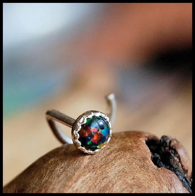 Black Opal Nose Stud