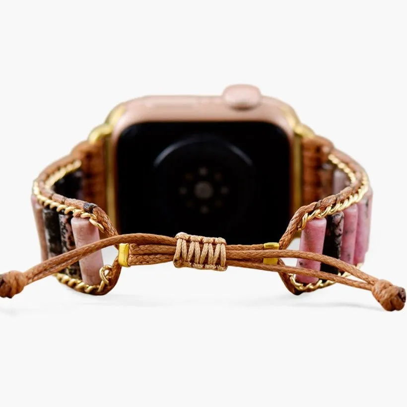 Blooming Rhodonite Apple Watch Strap