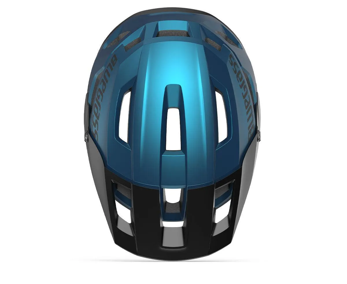 Bluegrass Rouge MTB Cycling Helmet (Blue Metallic,Off-White/Matt)