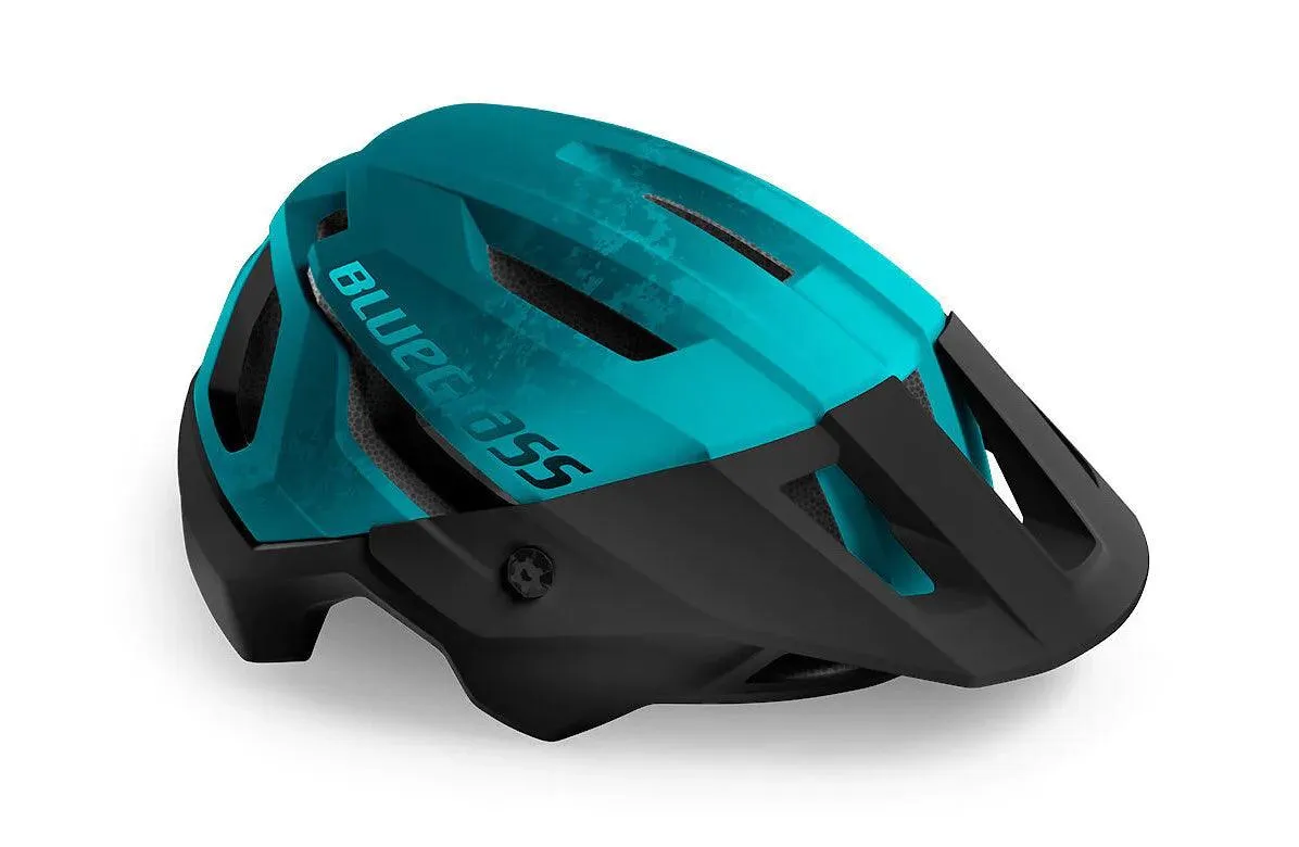 Bluegrass Rouge MTB Cycling Helmet (Blue Metallic,Off-White/Matt)