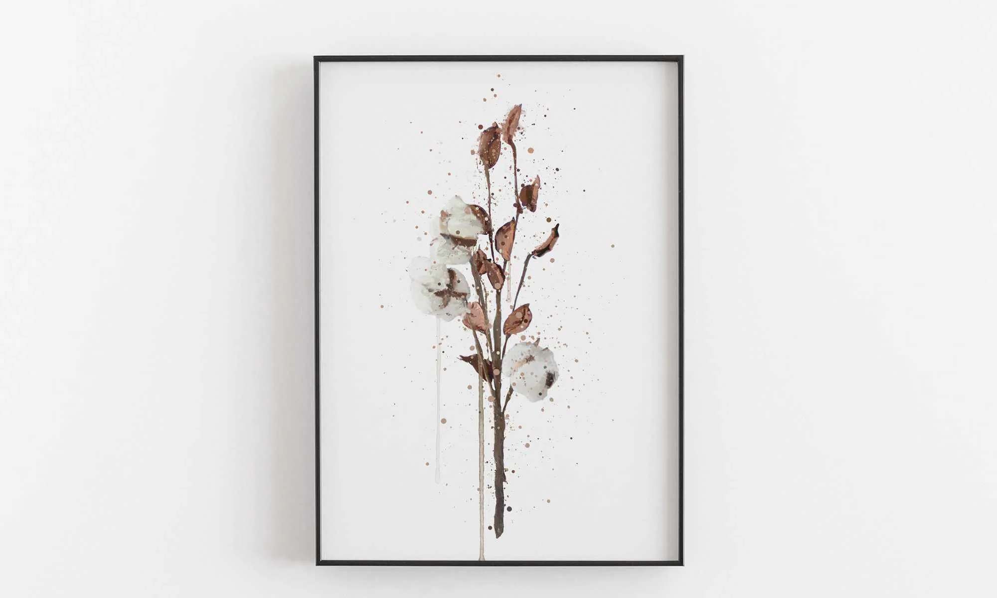 Botanical Wall Art Print 'Cotton' - Plant Prints, Botanical Art Prints and Botanical Illustrations