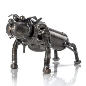 Bull Dog Inspired Recycled Metal Sculpture