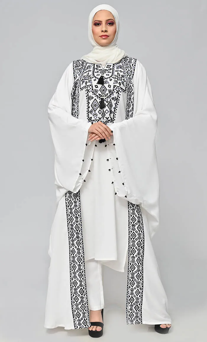 Buy Islamic Black Embellished Embroidery 3Pc Set