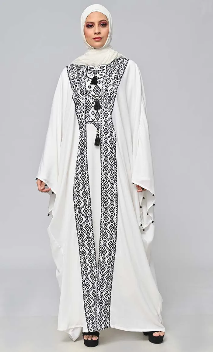 Buy Islamic Black Embellished Embroidery 3Pc Set