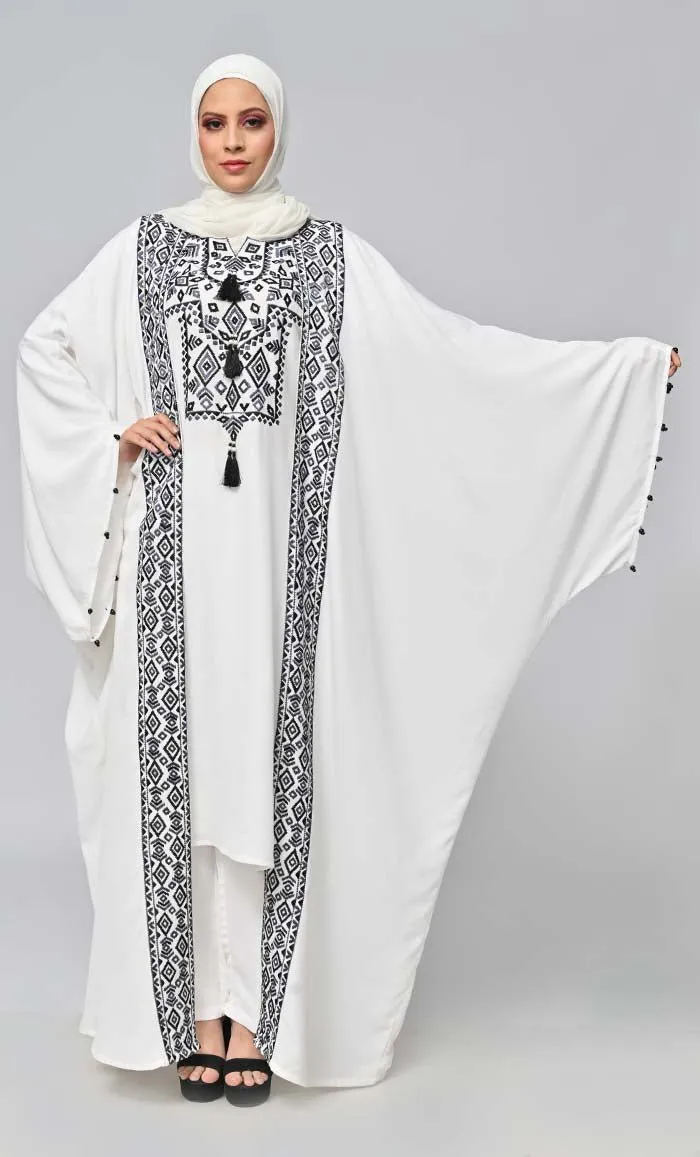 Buy Islamic Black Embellished Embroidery 3Pc Set