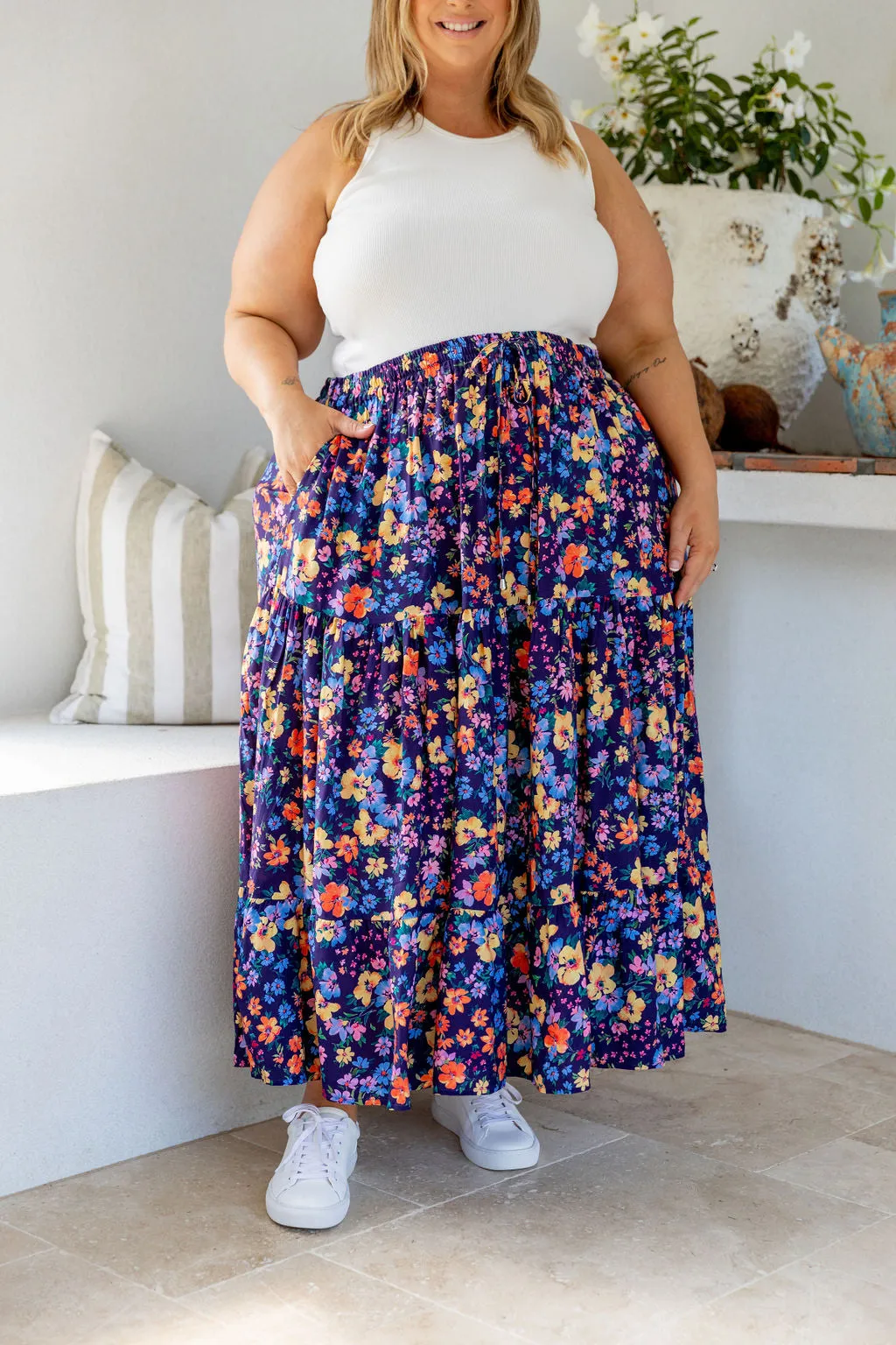 Carrie Maxi Skirt in Posie