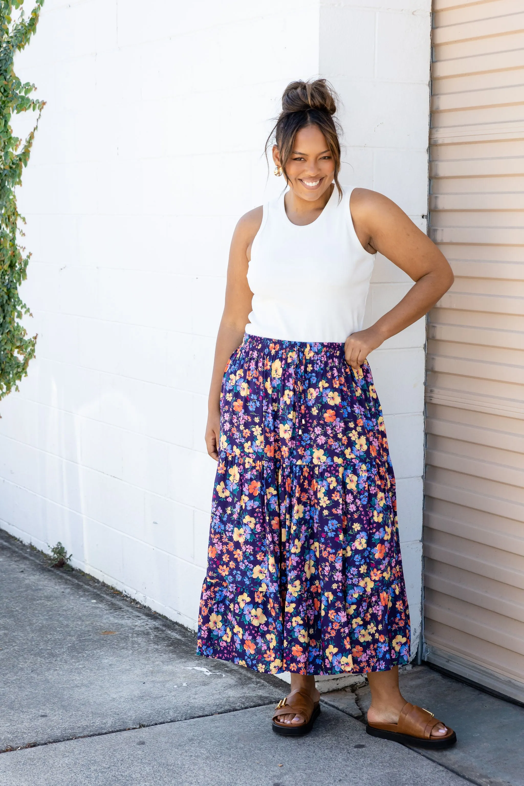 Carrie Maxi Skirt in Posie