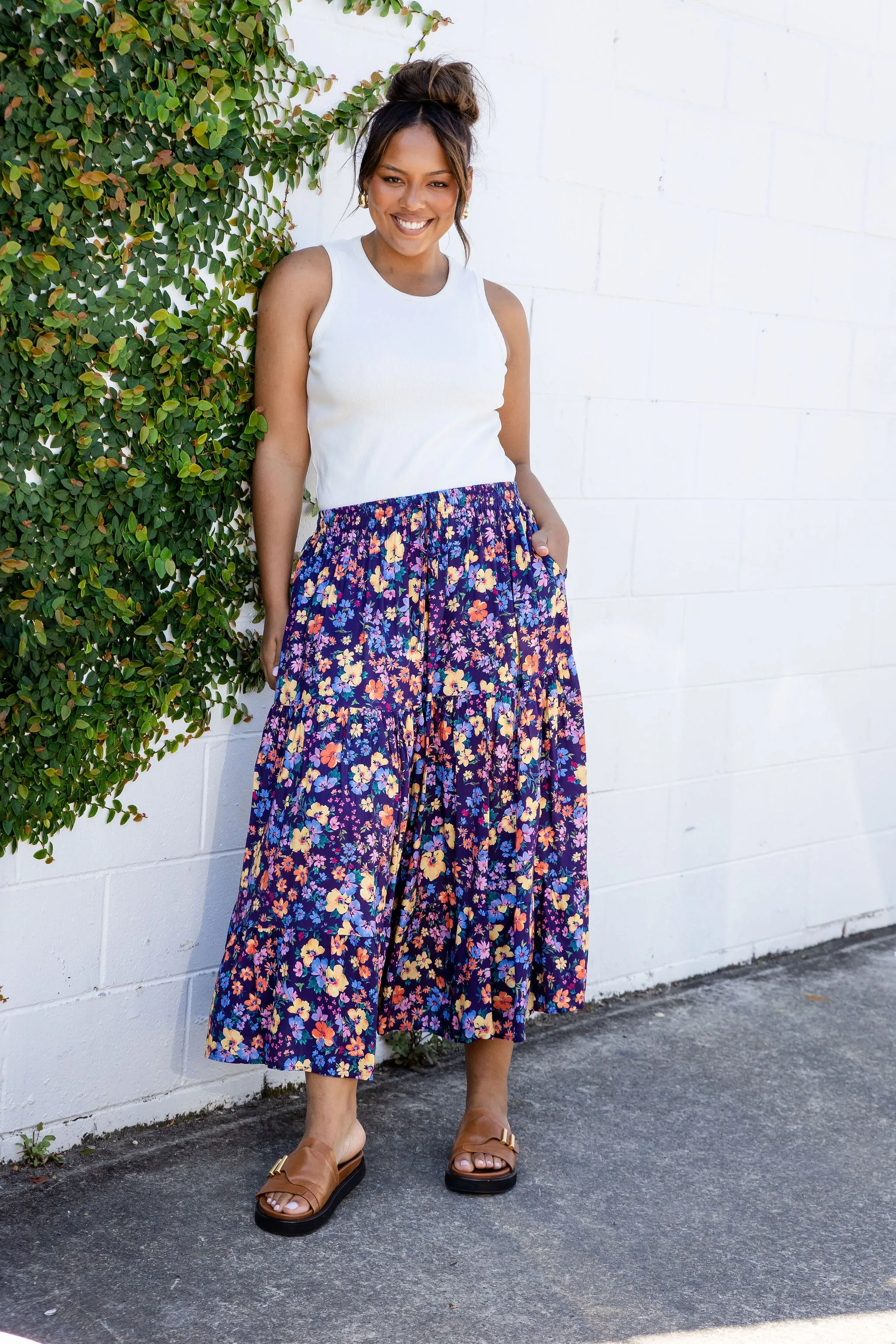 Carrie Maxi Skirt in Posie