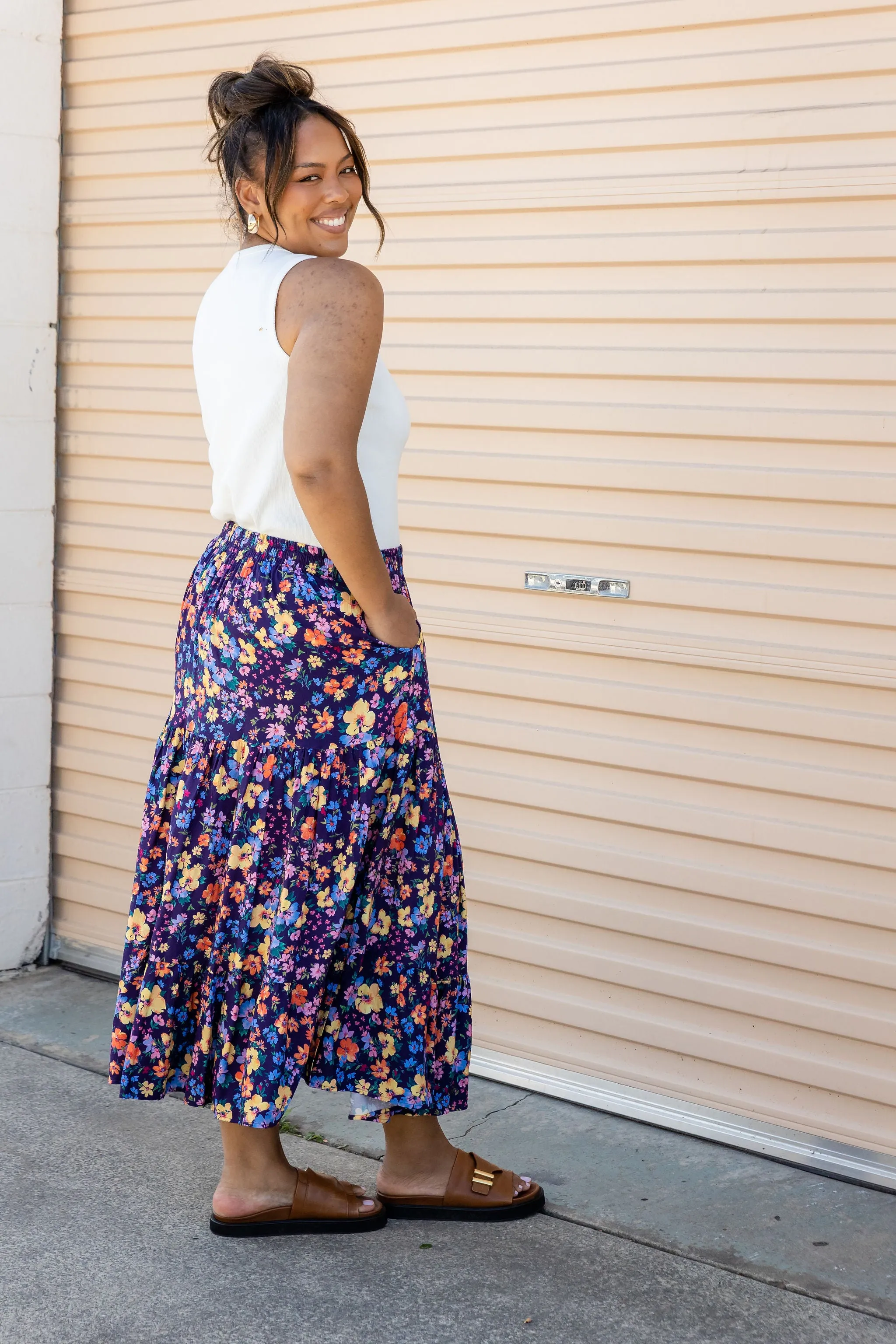 Carrie Maxi Skirt in Posie