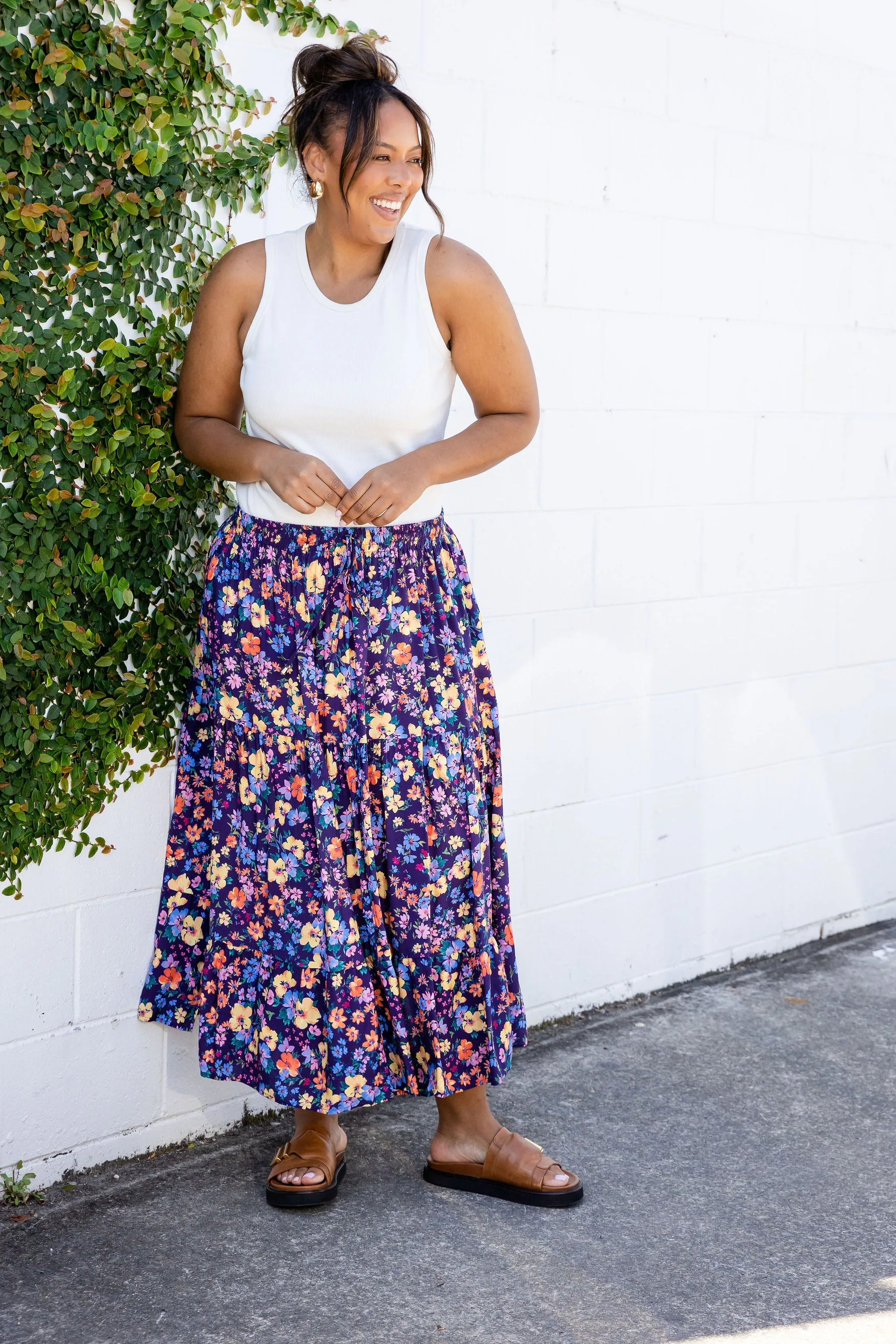 Carrie Maxi Skirt in Posie