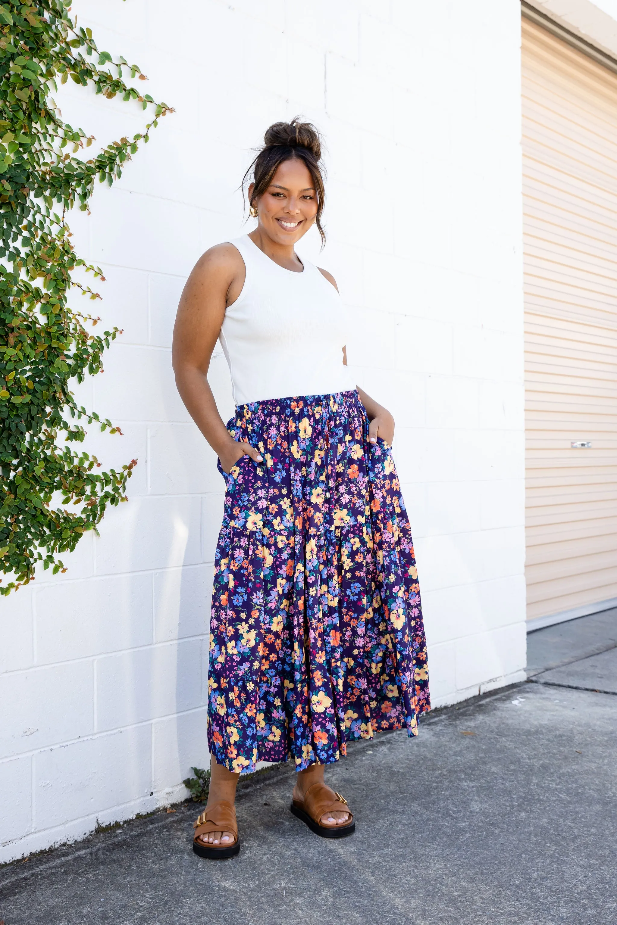 Carrie Maxi Skirt in Posie