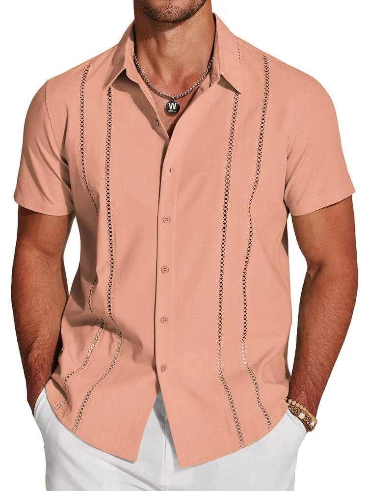 Casual Button Down Cuban Guayabera Shirt (US Only)