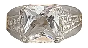 Clear Quartz Magician Stone? Mens Ring