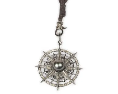 Diamond Lariat Compass Necklace