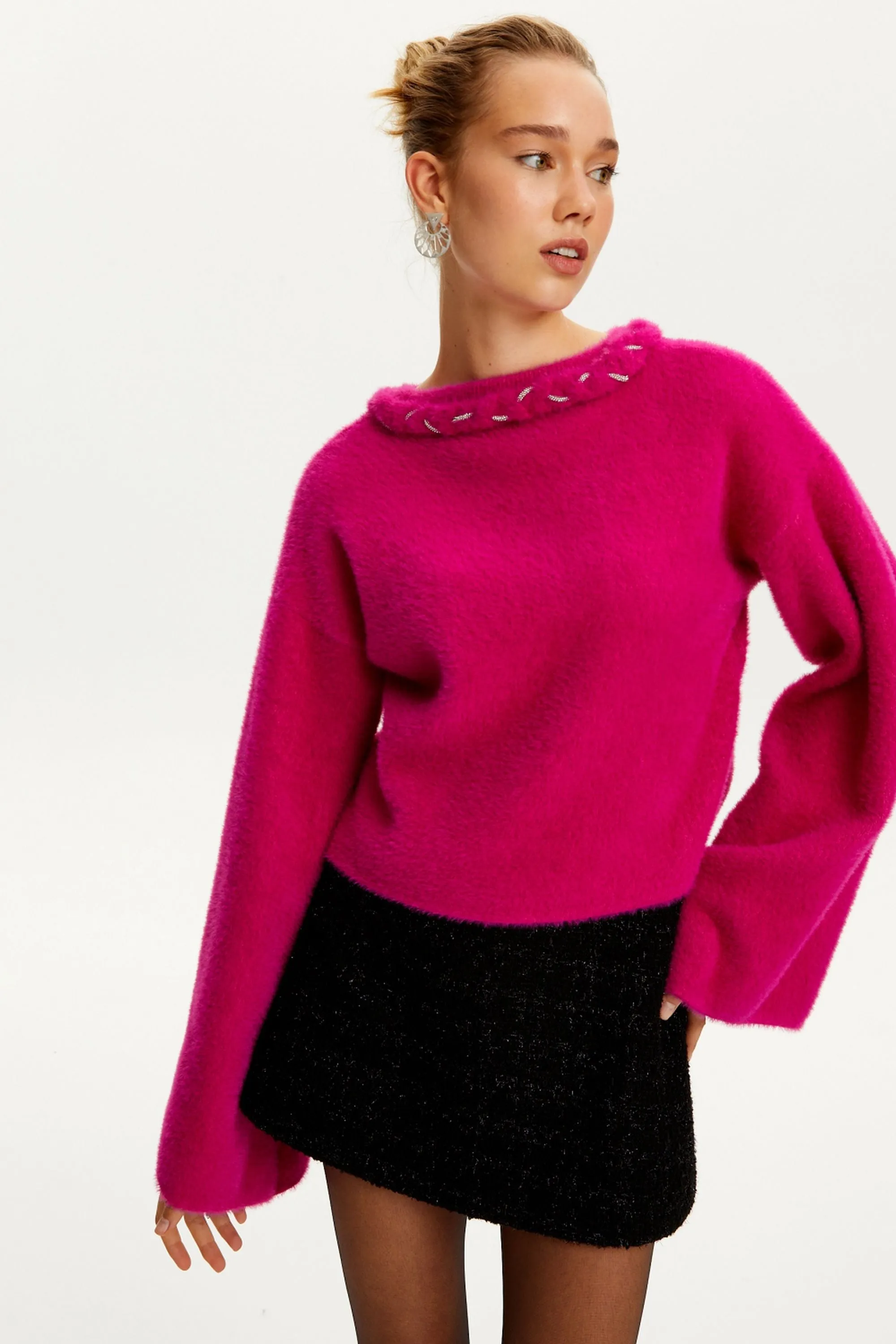 Embellished Knit Sweater