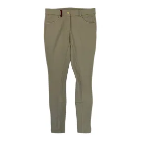 EQUO Kids Knee Grip Breeches in Tan - Children's 14