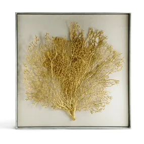 Fan Coral Large Fabric Shadow Box