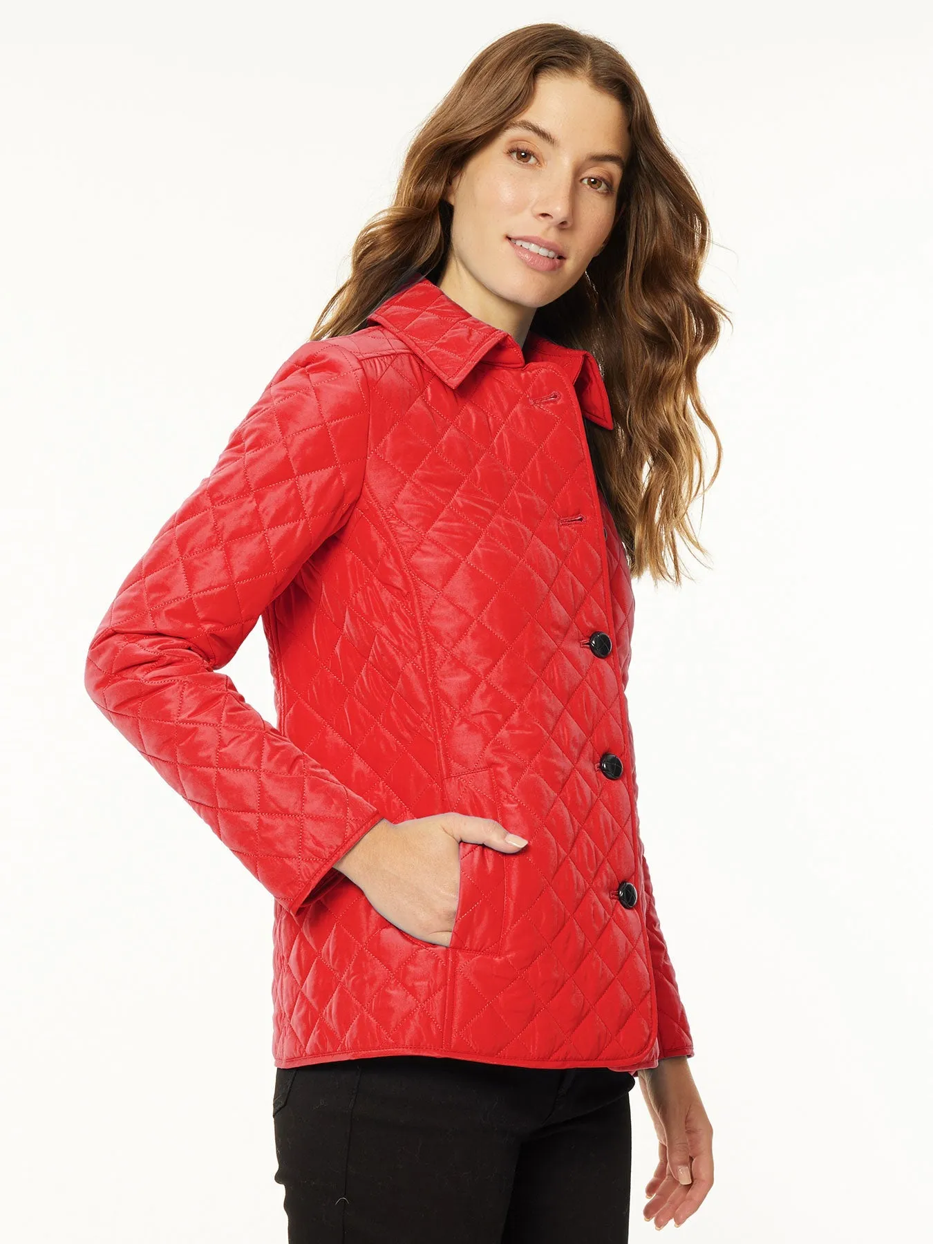 Five-Button Quilted Jacket