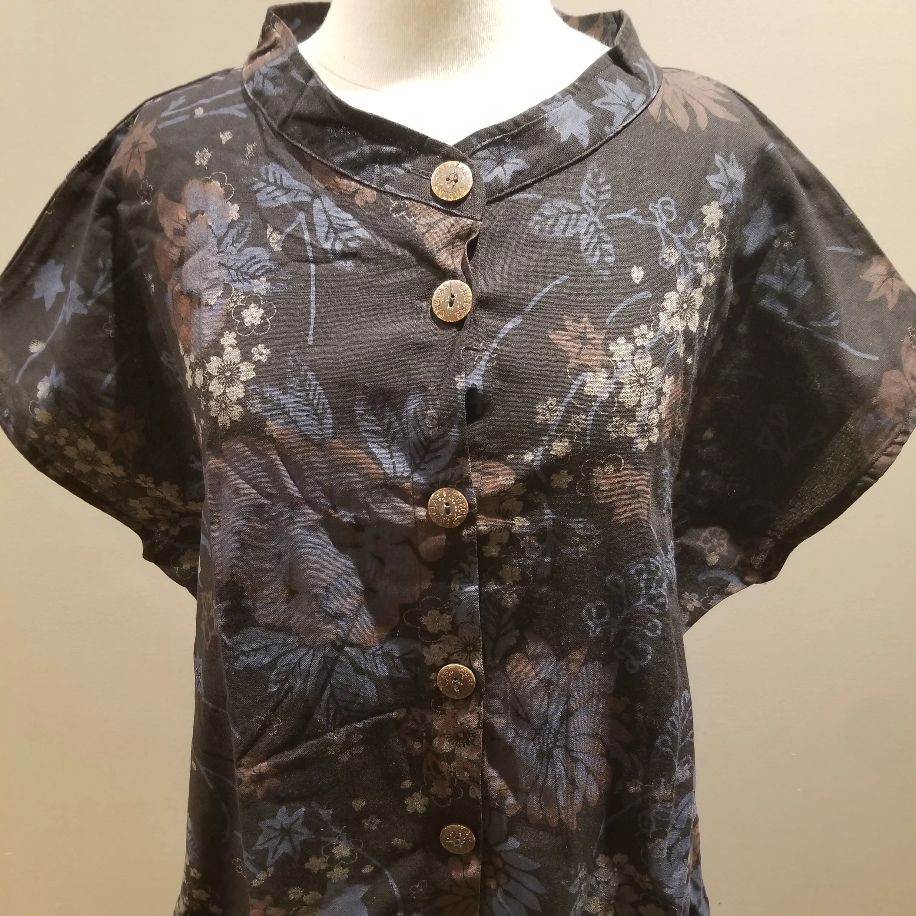 Flower Pattern With Short Sleeves