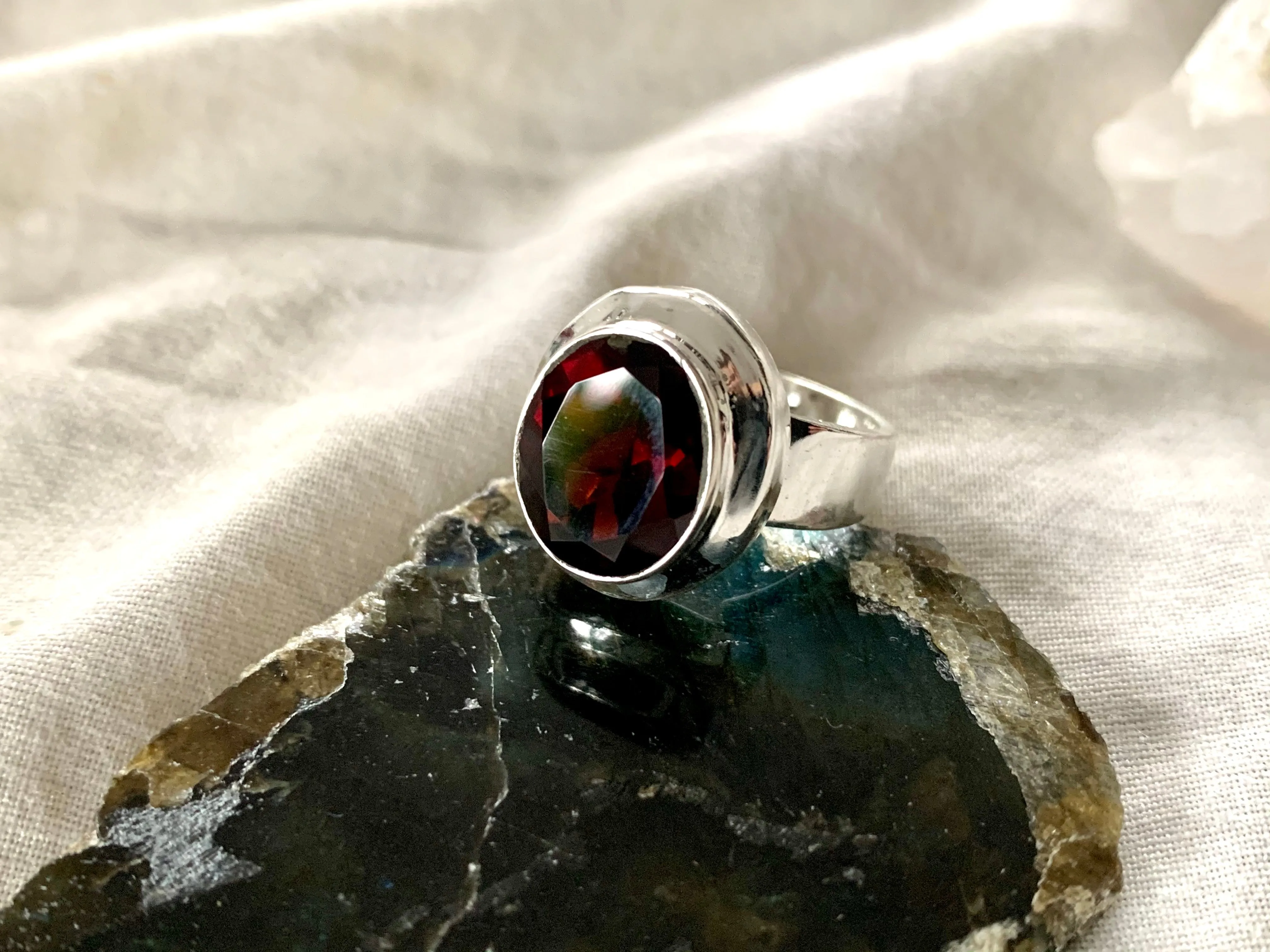 Garnet Ansley Ring - Medium Oval