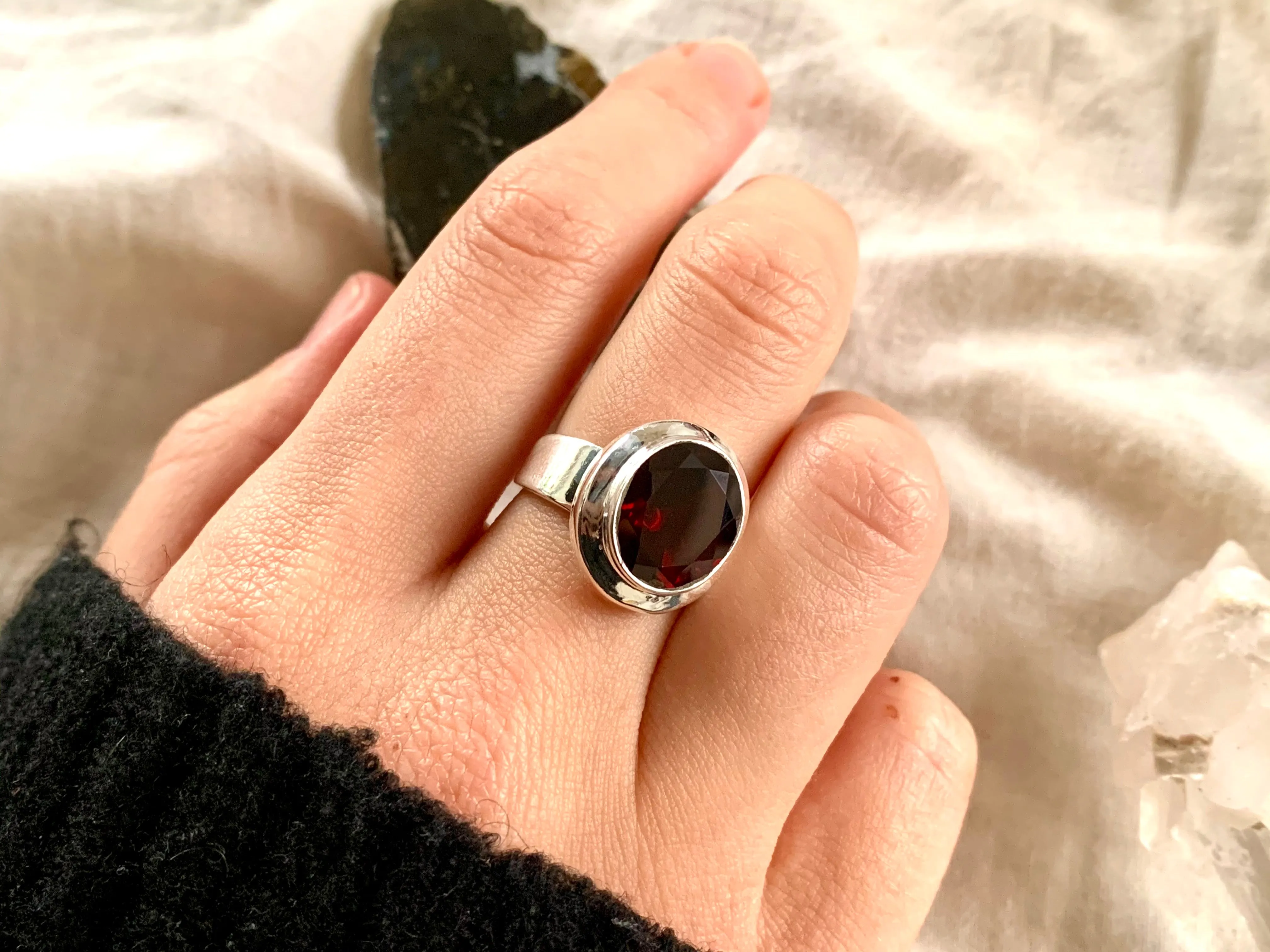 Garnet Ansley Ring - Medium Oval