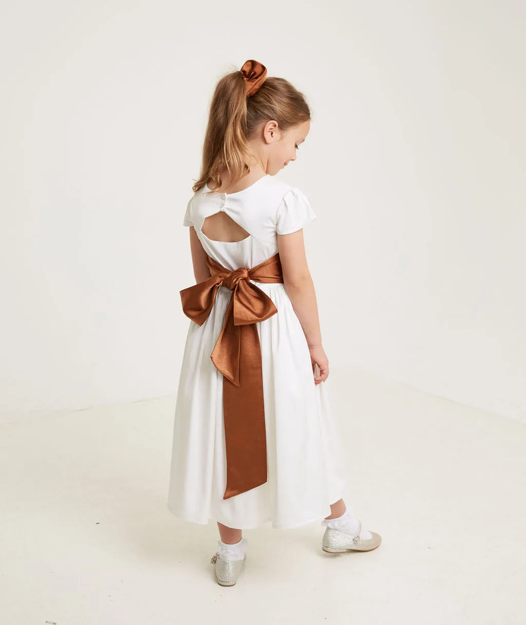 Girl's Satin Tie Back Belt