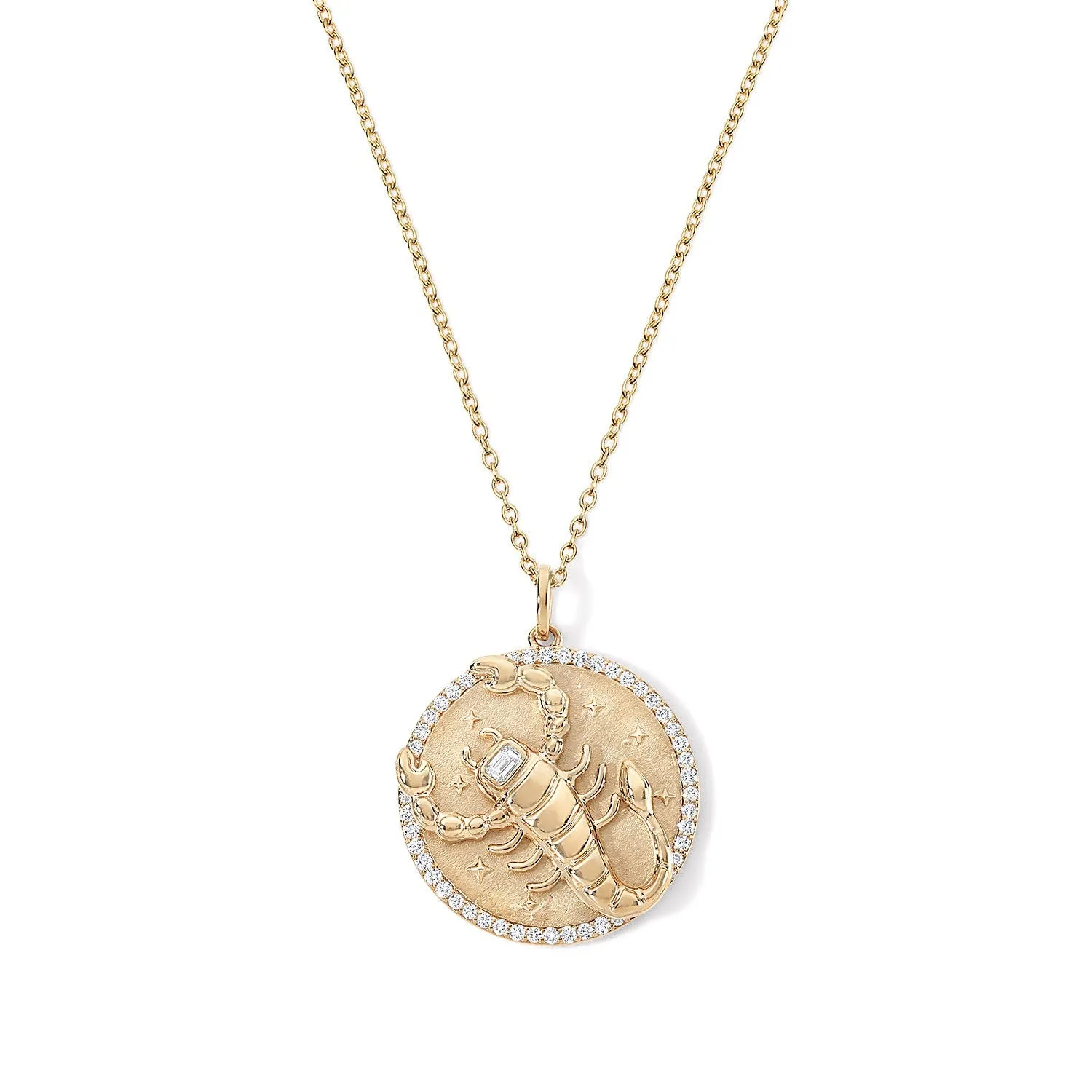 Gold and Diamond Zodiac Necklace