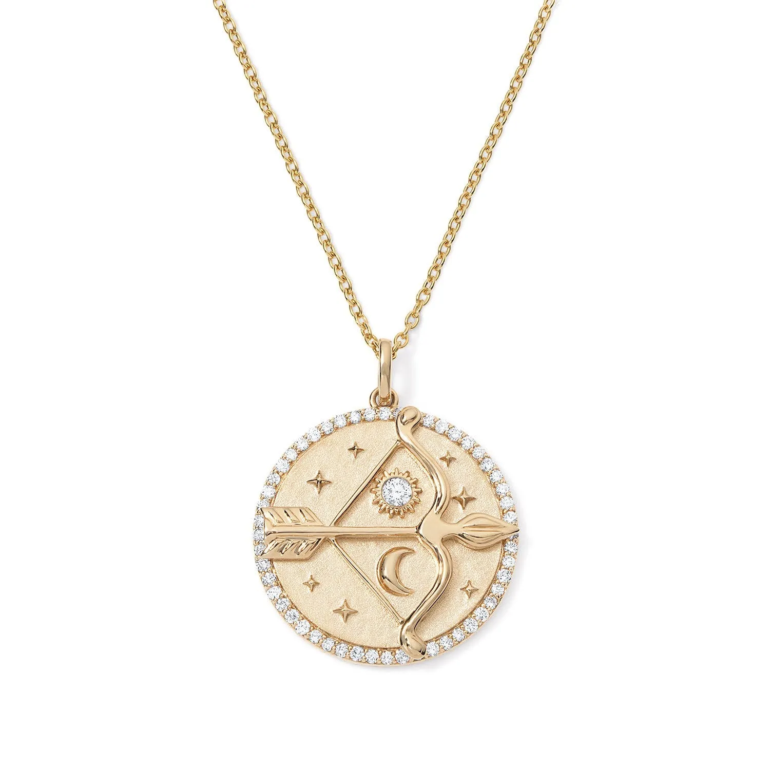 Gold and Diamond Zodiac Necklace