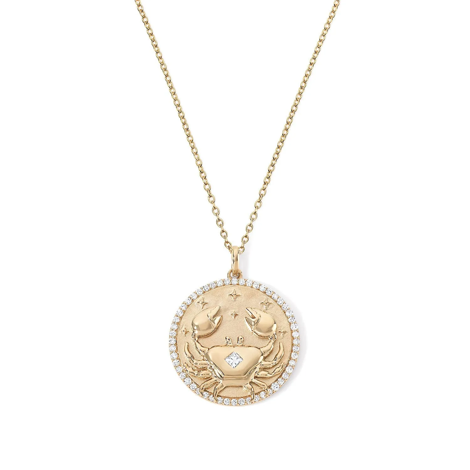 Gold and Diamond Zodiac Necklace