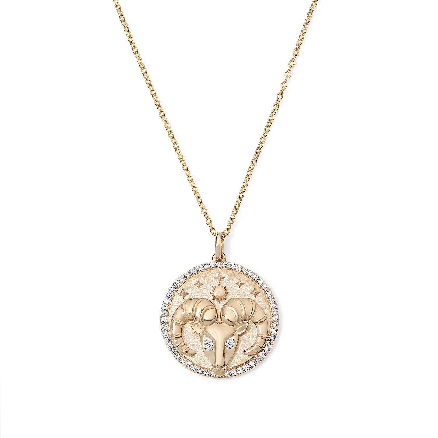 Gold and Diamond Zodiac Necklace