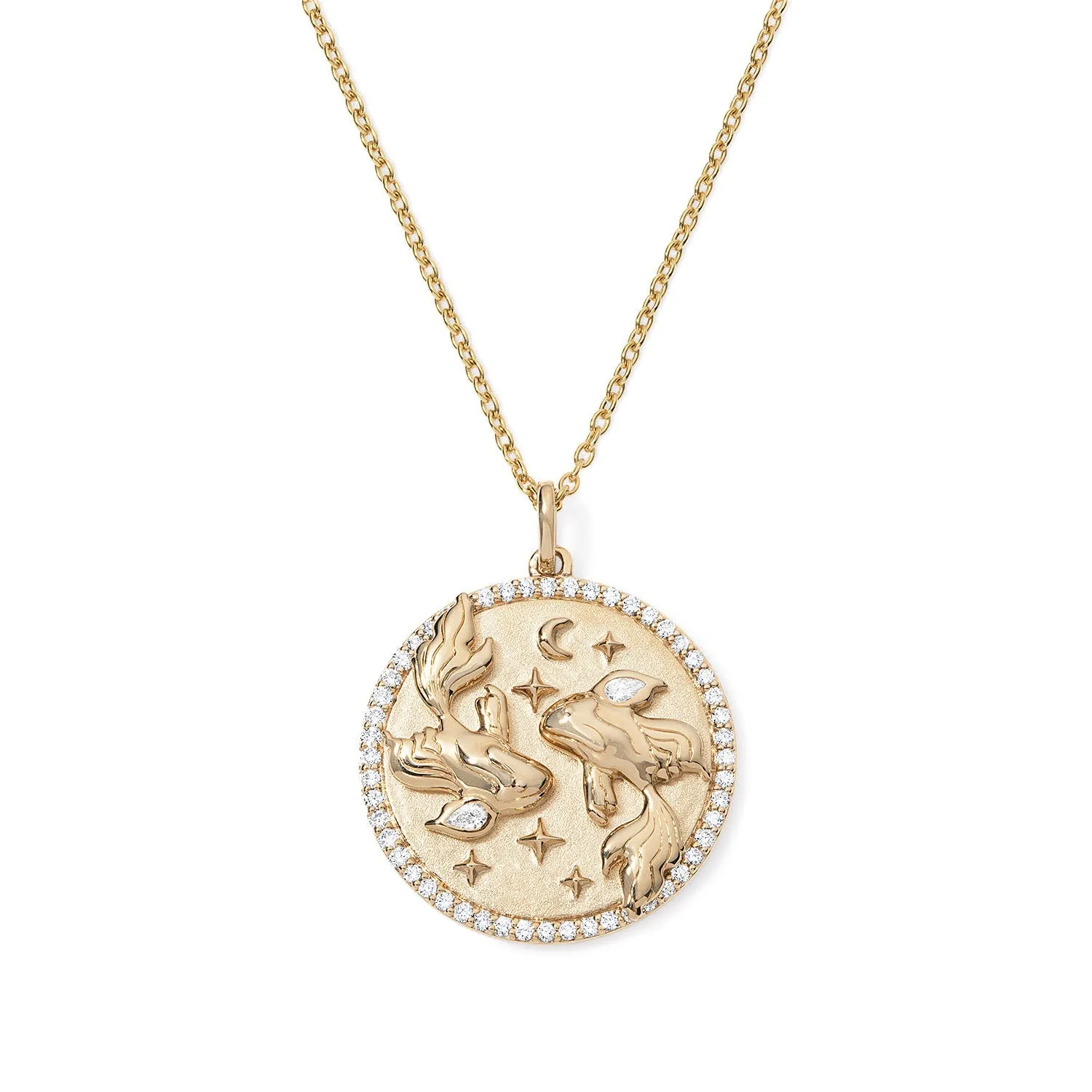 Gold and Diamond Zodiac Necklace