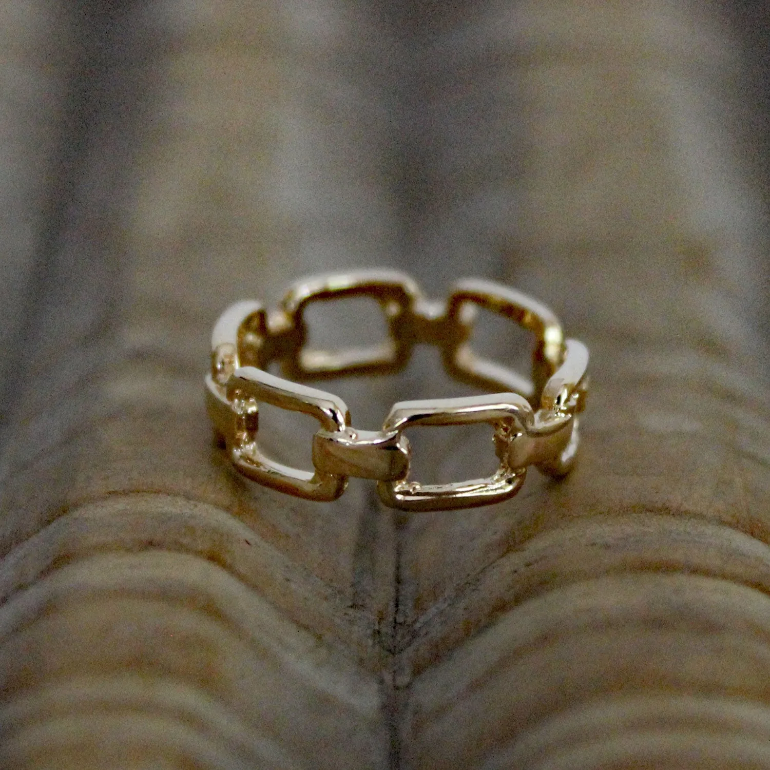 Gold Paperclip Ring